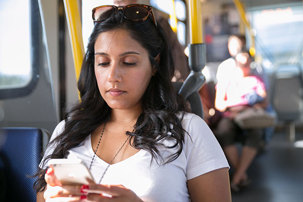 Image of a Woman on her Smart Phone