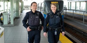 Officers on platform