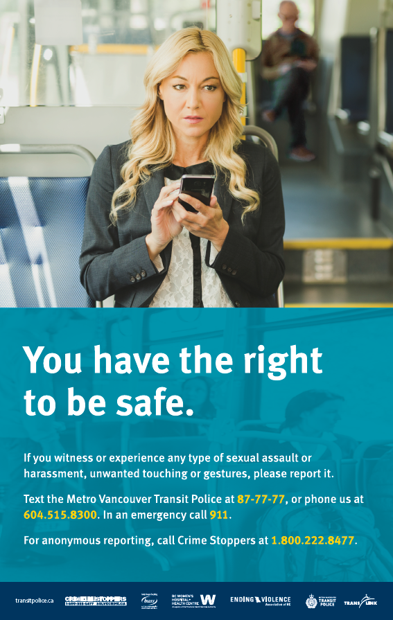 Metro Vancouver Transit Police Launch Next Phase Of Anti Sex Offence Campaign Transit Police